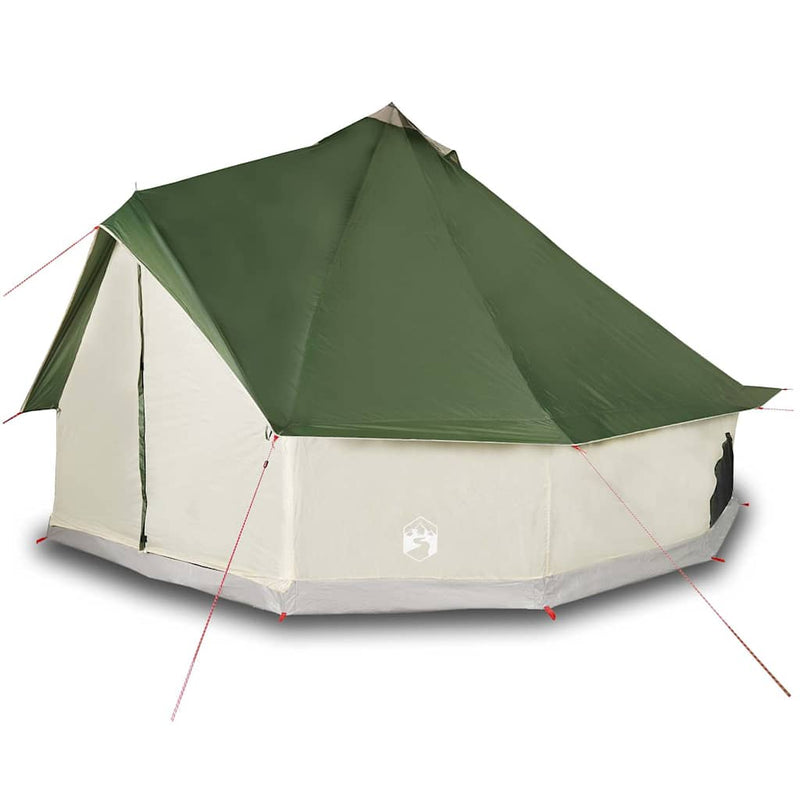 Cort de familie Tipi pentru 12 persoane, verde, impermeabil