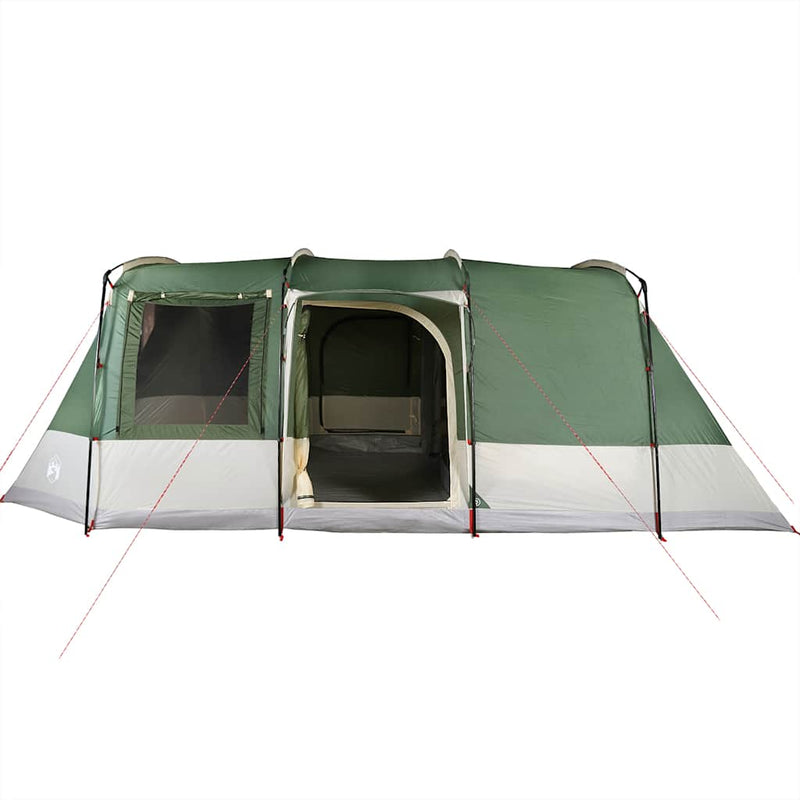 Cort de camping tunel pentru 4 persoane, verde, impermeabil