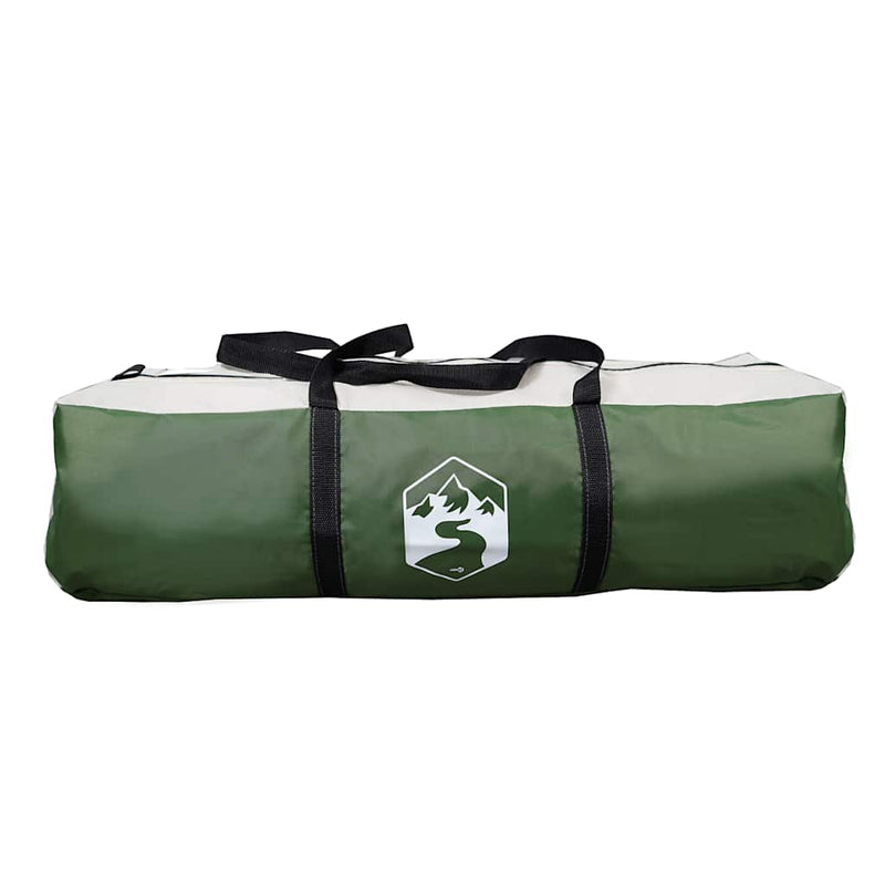 Cort de camping tunel pentru 4 persoane, verde, impermeabil