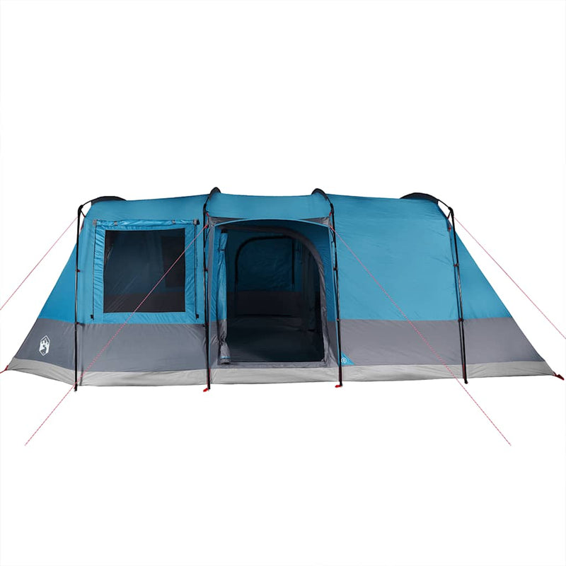 Cort de camping tunel pentru 4 persoane, albastru, impermeabil