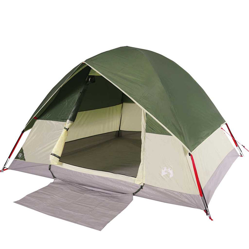 Cort de camping cupolă pentru 2 persoane, verde, impermeabil