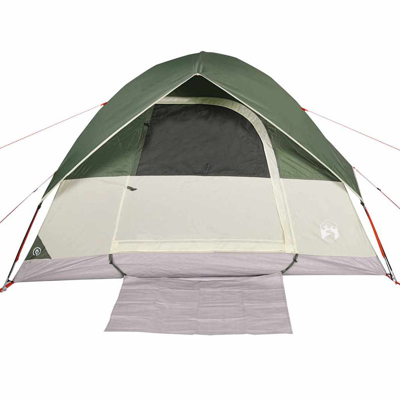 Cort de camping cupolă pentru 6 persoane, verde, impermeabil