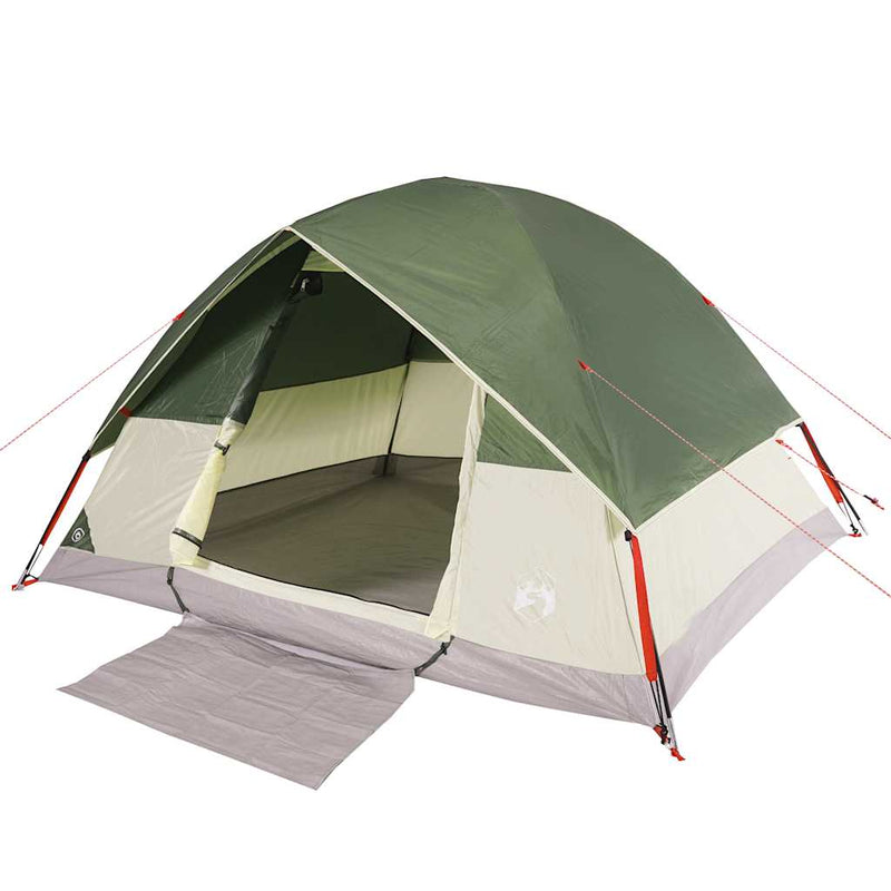 Cort de camping cupolă pentru 6 persoane, verde, impermeabil