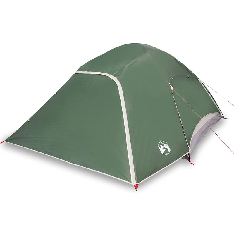 Cort de camping cupolă pentru 6 persoane, verde, impermeabil