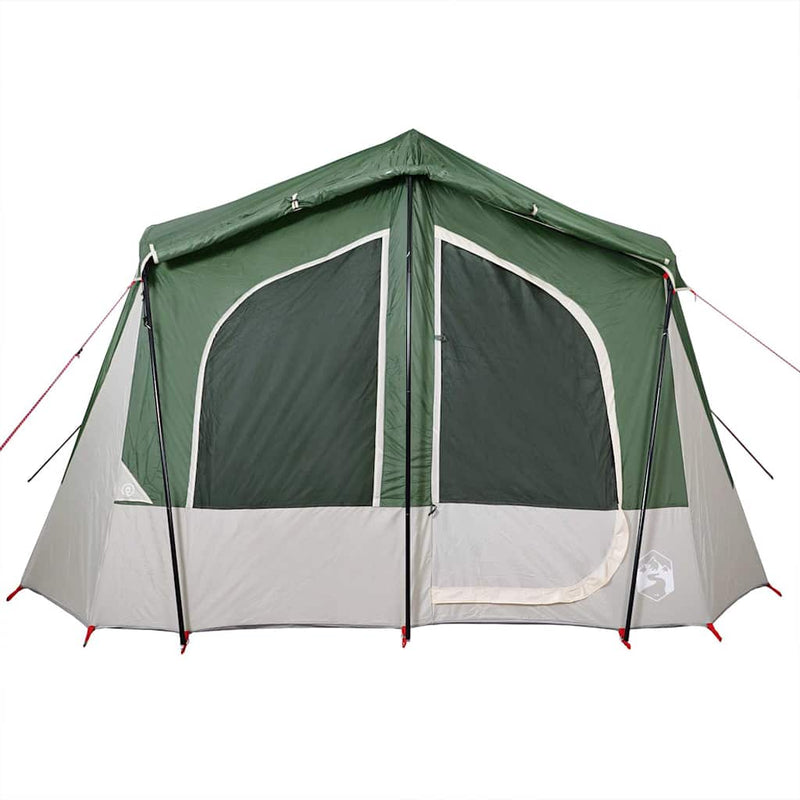 Cort cabină de camping, 5 persoane, verde, impermeabil