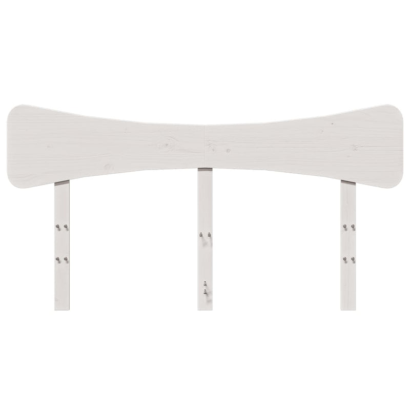 Tăblie de pat, alb, 160 cm, lemn masiv de pin