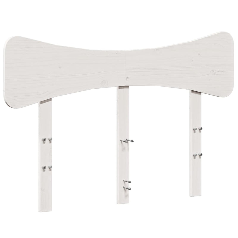 Tăblie de pat, alb, 120 cm, lemn masiv de pin