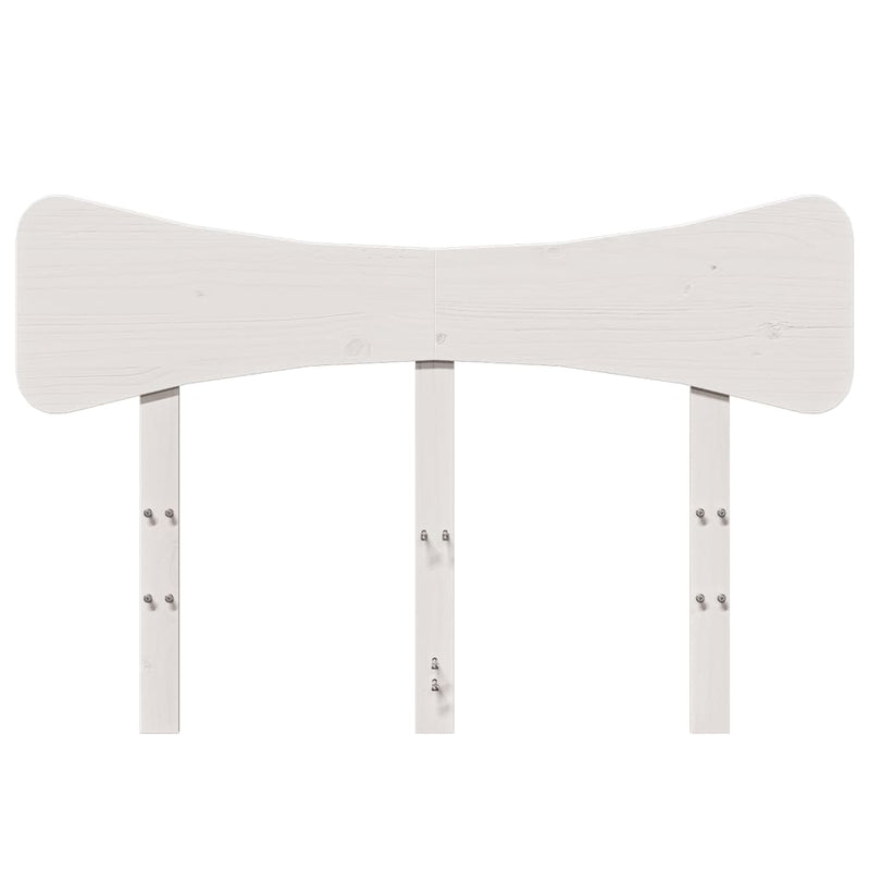 Tăblie de pat, alb, 120 cm, lemn masiv de pin