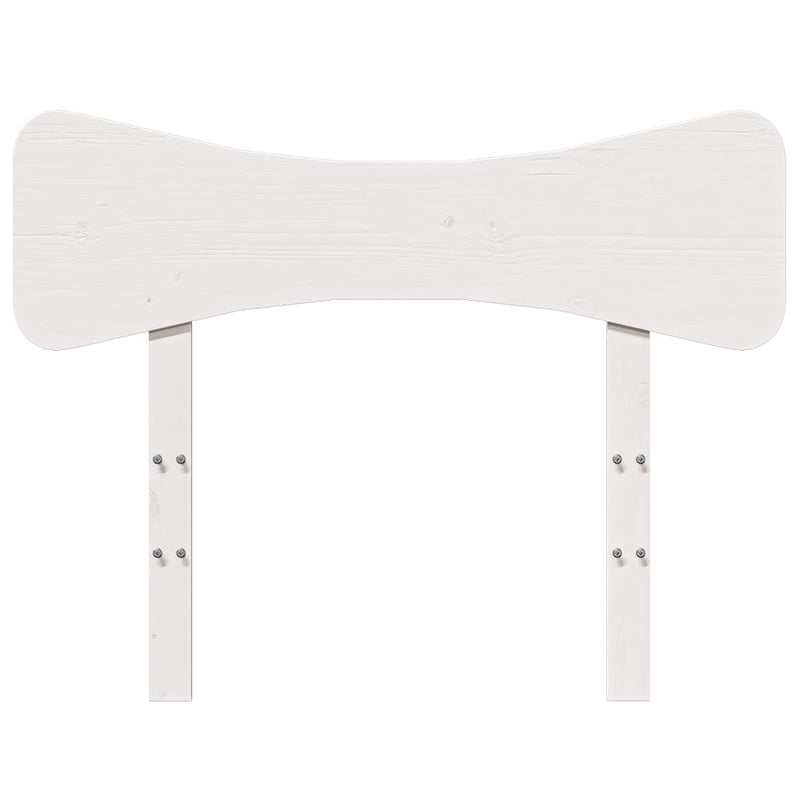 Tăblie de pat, alb, 90 cm, lemn masiv de pin