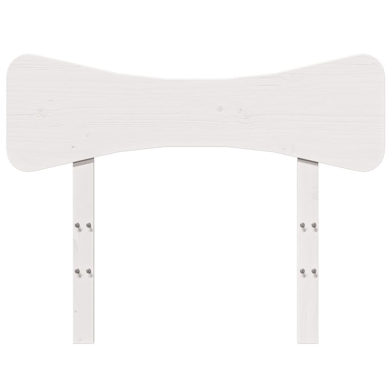 Tăblie de pat, alb, 75 cm, lemn masiv de pin