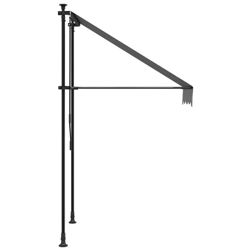 Copertină retractabilă, antracit, 100x150 cm, textil și oțel