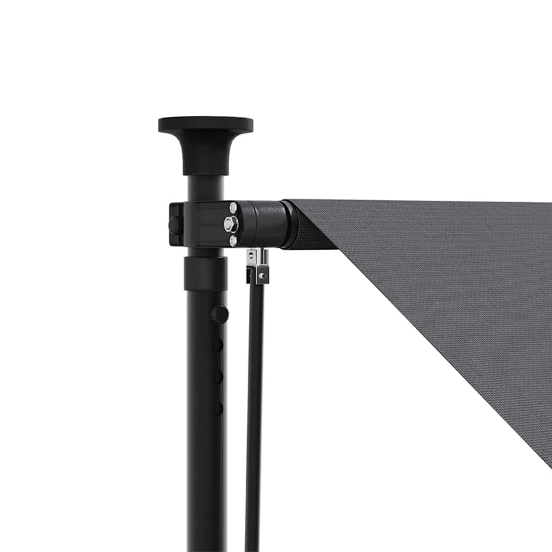 Copertină retractabilă, antracit, 100x150 cm, textil și oțel