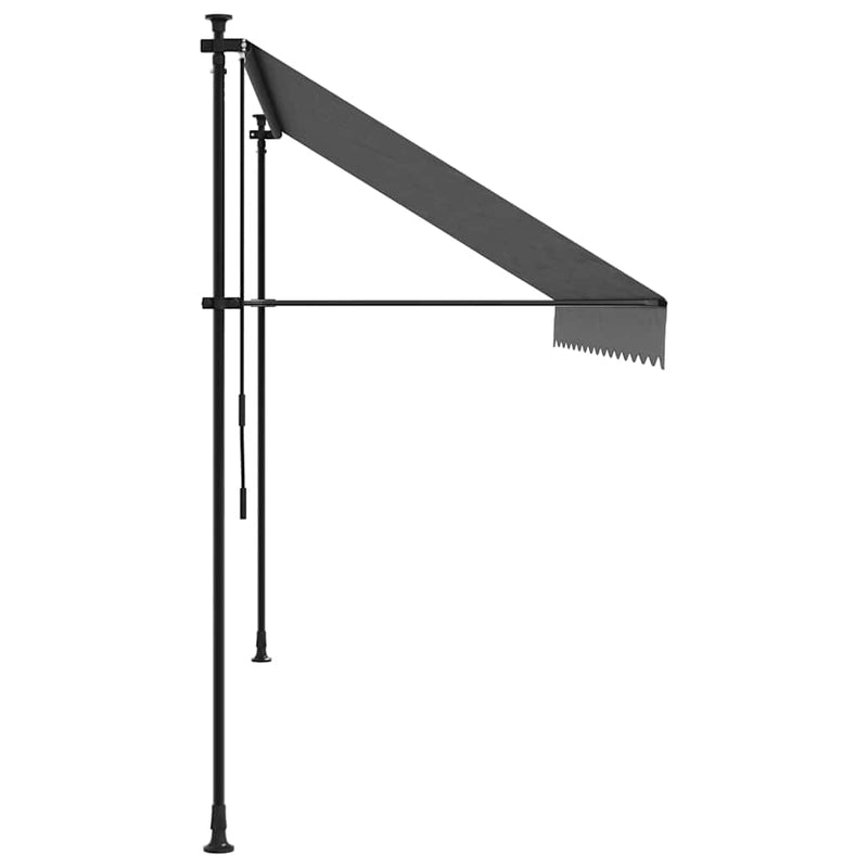 Copertină retractabilă, antracit, 350x150 cm, textil și oțel