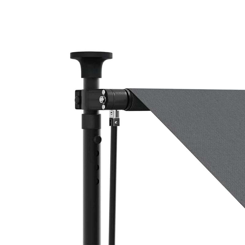 Copertină retractabilă, antracit, 350x150 cm, textil și oțel