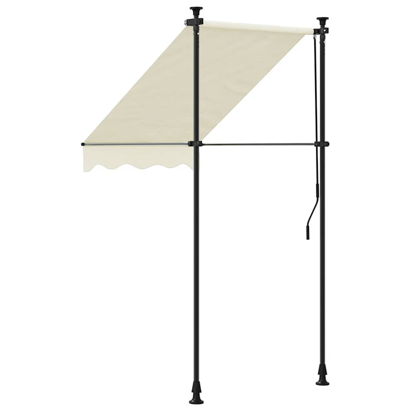 Copertină retractabilă, crem, 100x150 cm, țesătură și oțel