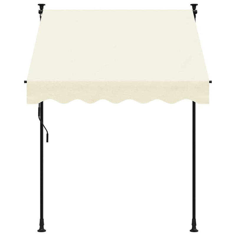 Copertină retractabilă, crem, 150x150 cm, țesătură și oțel