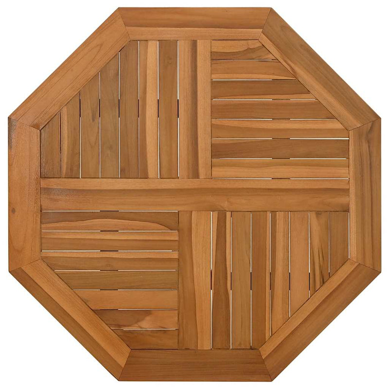 Blat de masă, 60x60x2,5 cm, octogonal, lemn masiv de tec