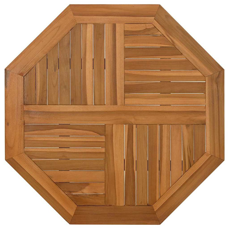 Blat de masă, 80x80x2,5 cm, octogonal, lemn masiv de tec