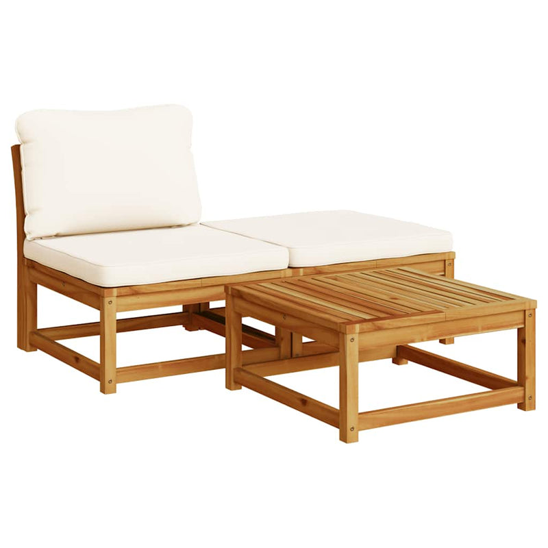 Set mobilier de grădină cu perne, 5 buc., lemn masiv acacia
