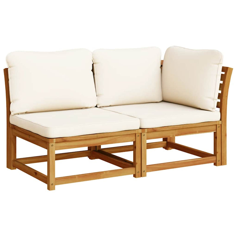 Set mobilier de grădină cu perne, 5 buc., lemn masiv acacia