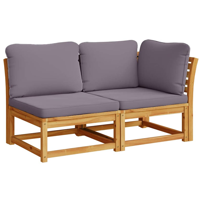 Set mobilier de grădină cu perne, 5 buc., lemn masiv acacia
