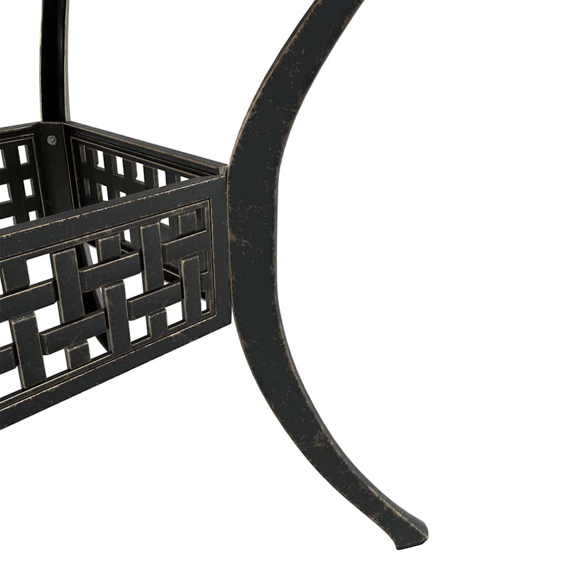 Set mobilier bistro, 3 piese, bronz, aluminiu turnat