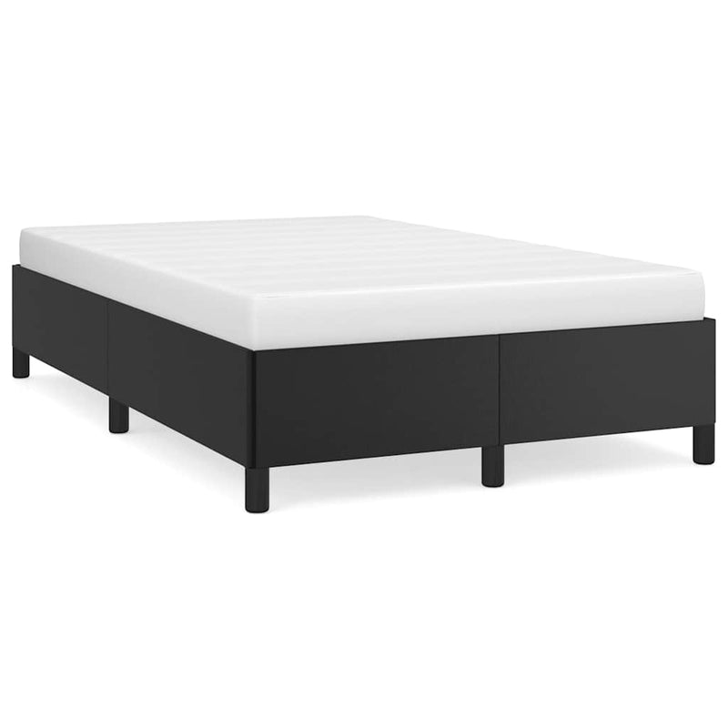 Cadru de pat fără saltea Negru piele artificială