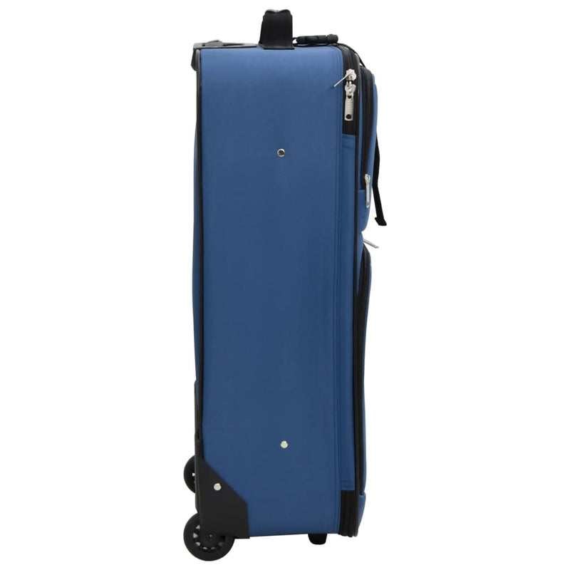 Set de bagaje de călătorie, 5 piese, albastru, material textil