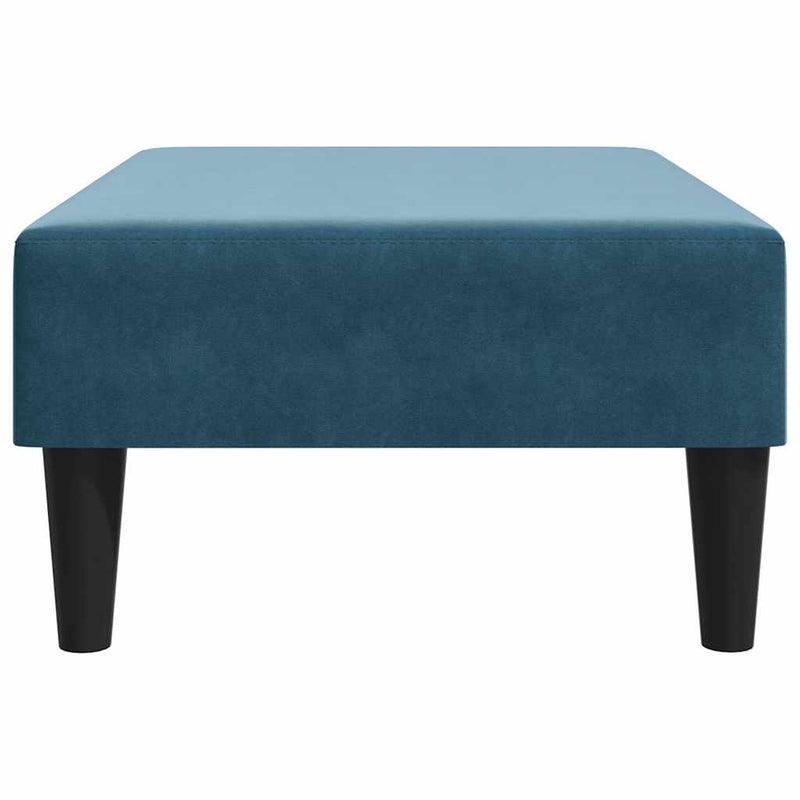 Taburet, albastru, 77x55x31 cm, catifea