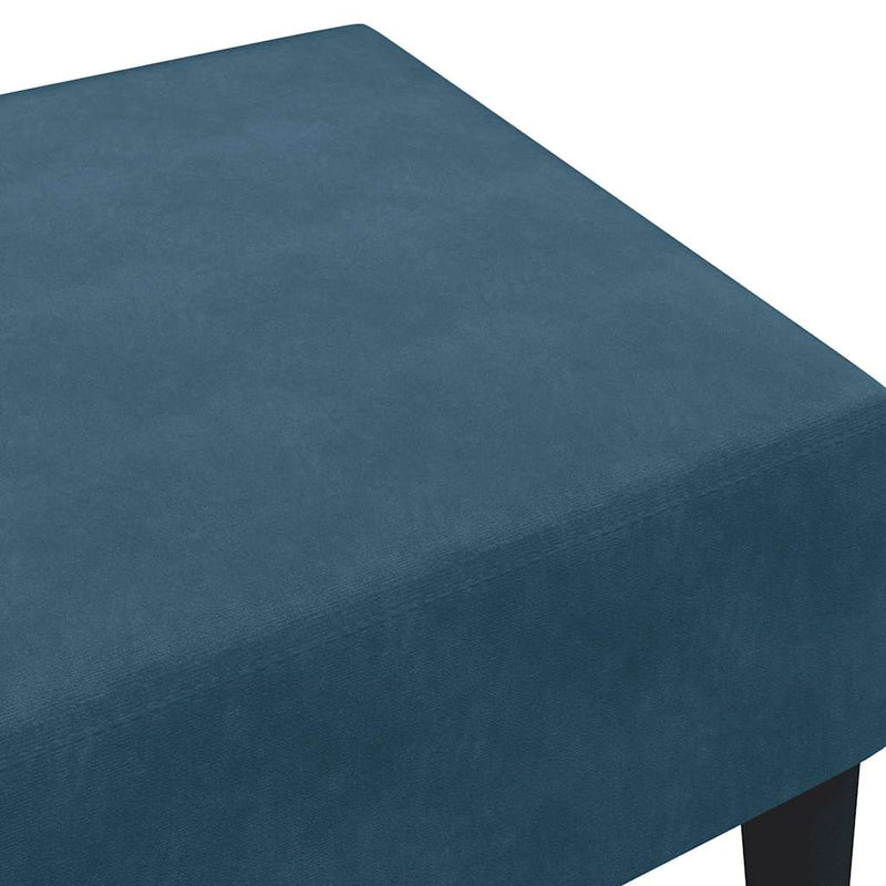 Taburet, albastru, 77x55x31 cm, catifea