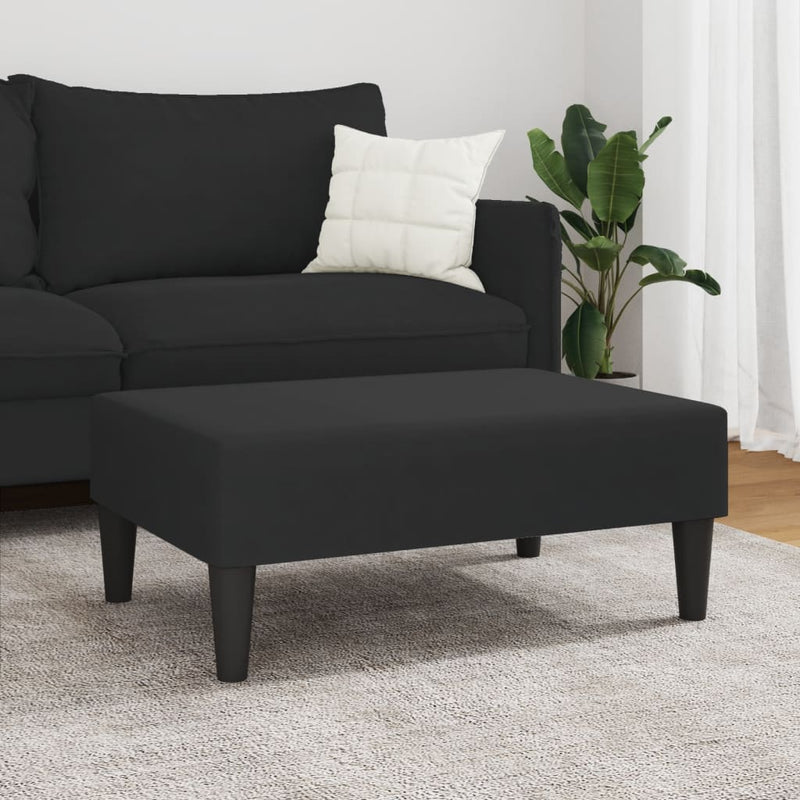 Taburet, negru, 77x55x31 cm, catifea