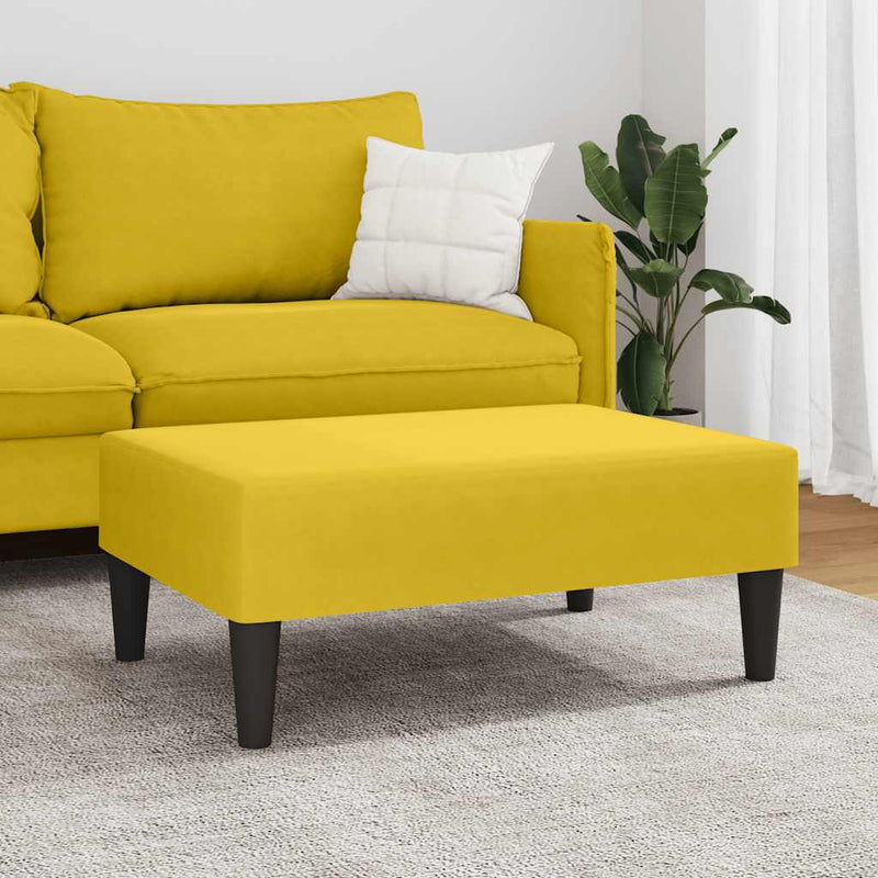 Taburet, galben, 77x55x31 cm, catifea
