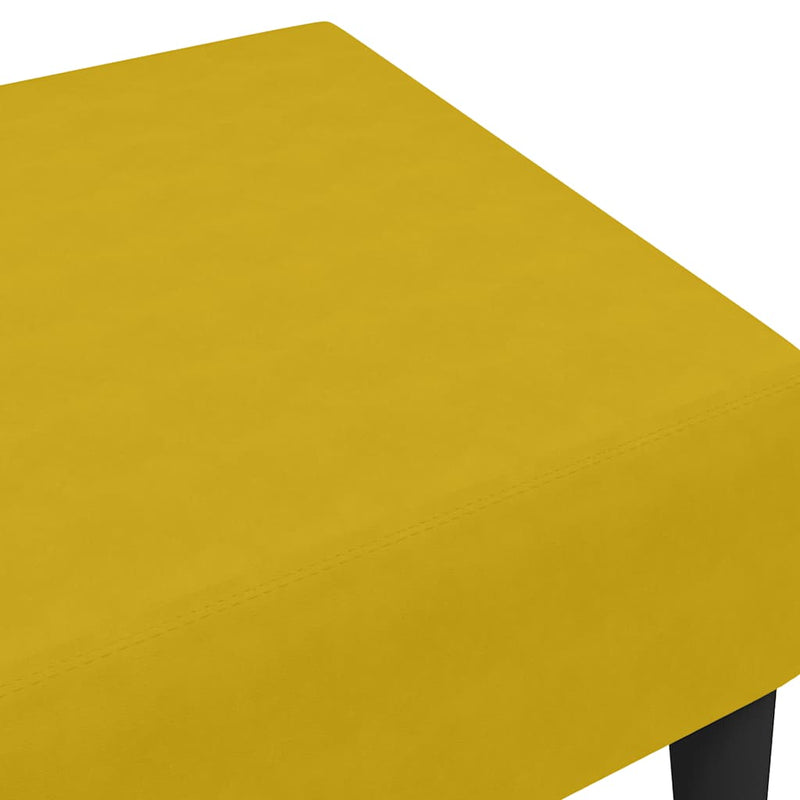 Taburet, galben, 77x55x31 cm, catifea