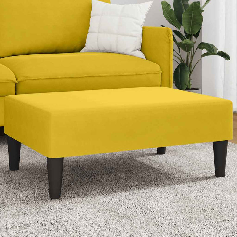 Taburet, galben, 77x55x31 cm, catifea