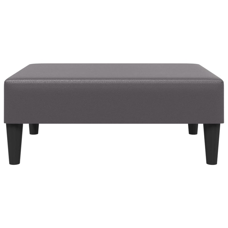Taburet, gri, 77x55x31 cm, piele ecologică