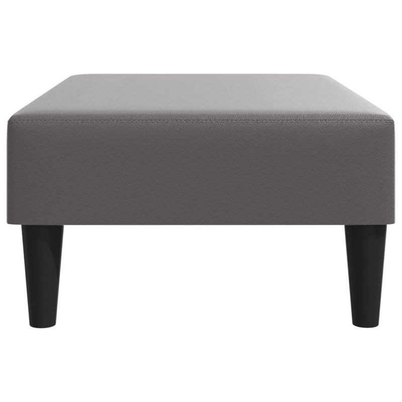 Taburet, gri, 77x55x31 cm, piele ecologică