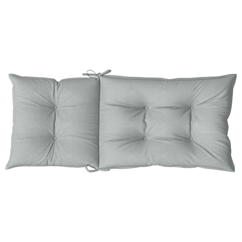Perne scaun cu spătar înalt 4 buc. melanj gri 120x50x7cm textil