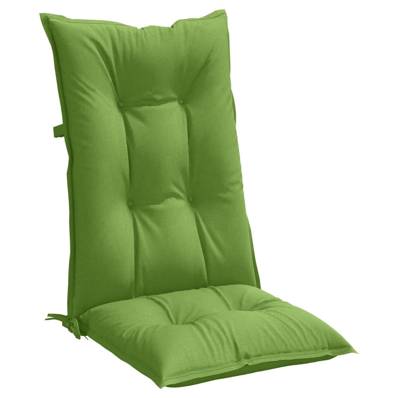 Perne scaun spătar înalt 2 buc. melanj verde 120x50x7 cm textil