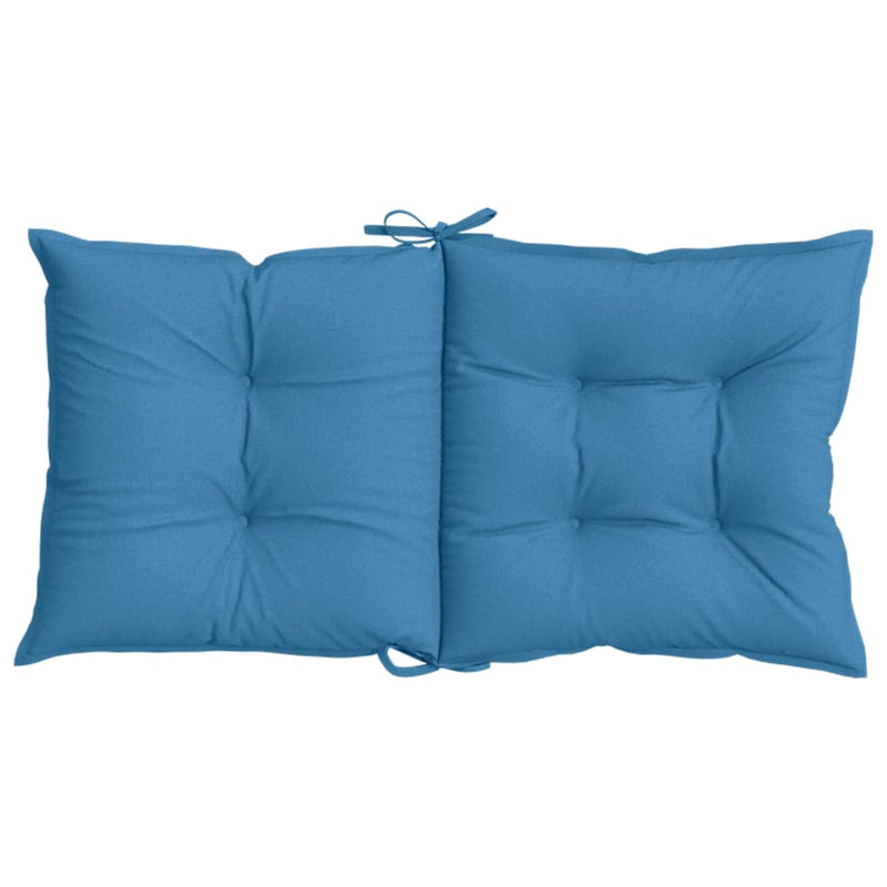 Perne scaun spătar mic 2 buc. melanj albastru 100x50x7cm textil