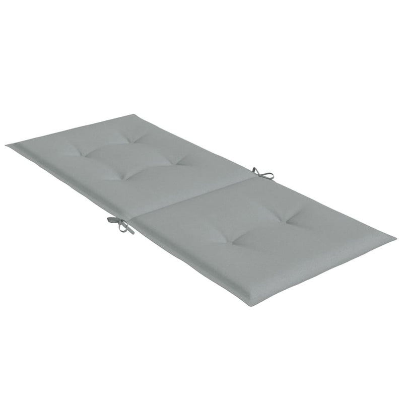 Perne scaun cu spătar înalt 2 buc. melanj gri 120x50x4cm textil