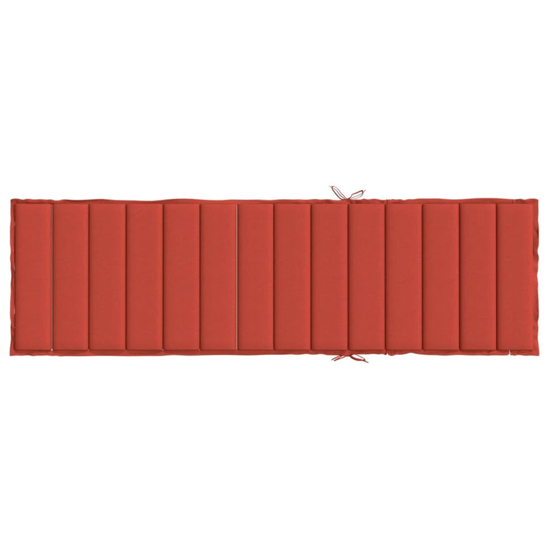 Pernă de șezlong, melanj roșu, 200x60x4 cm textil