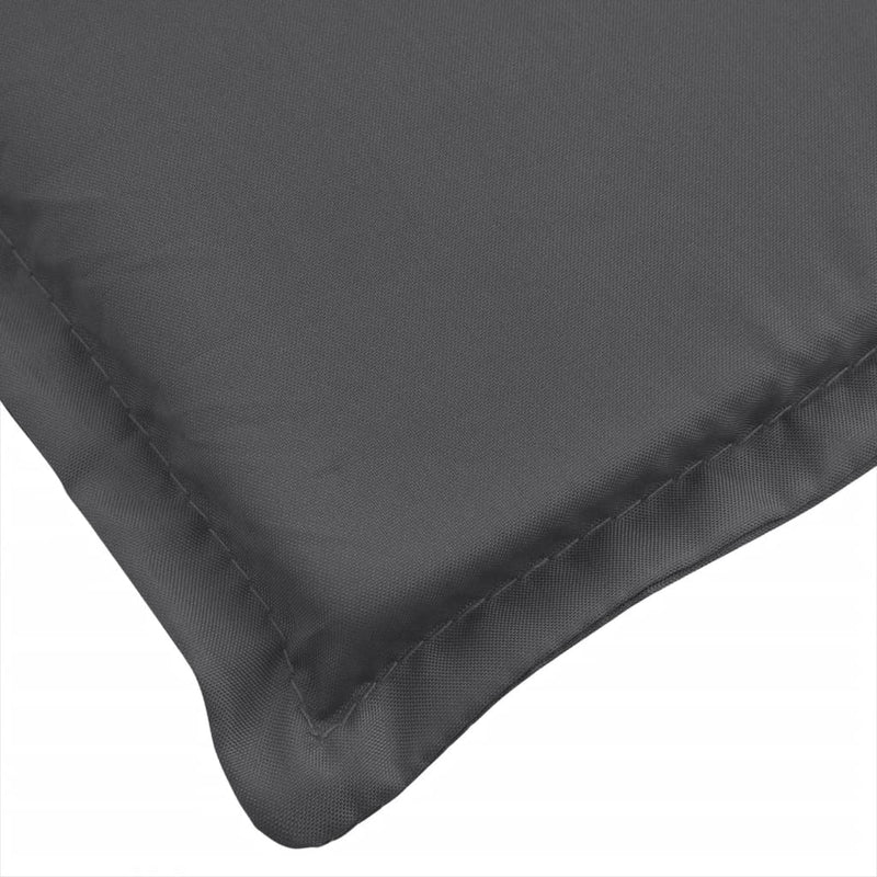 Pernă de șezlong, melanj antracit, 200x70x4 cm textil