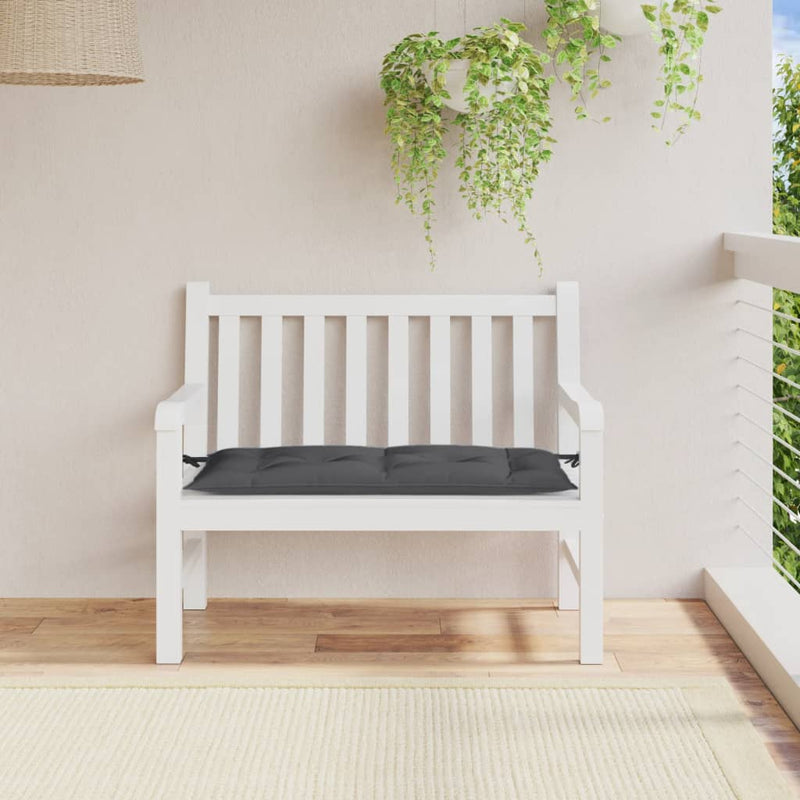 Pernă bancă de grădină, melanj antracit 100x50x7 cm textil