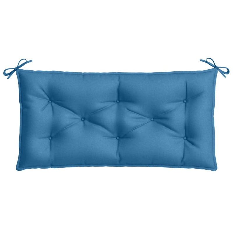 Pernă bancă de grădină 2 buc melanj albastru 100x50x7 cm textil