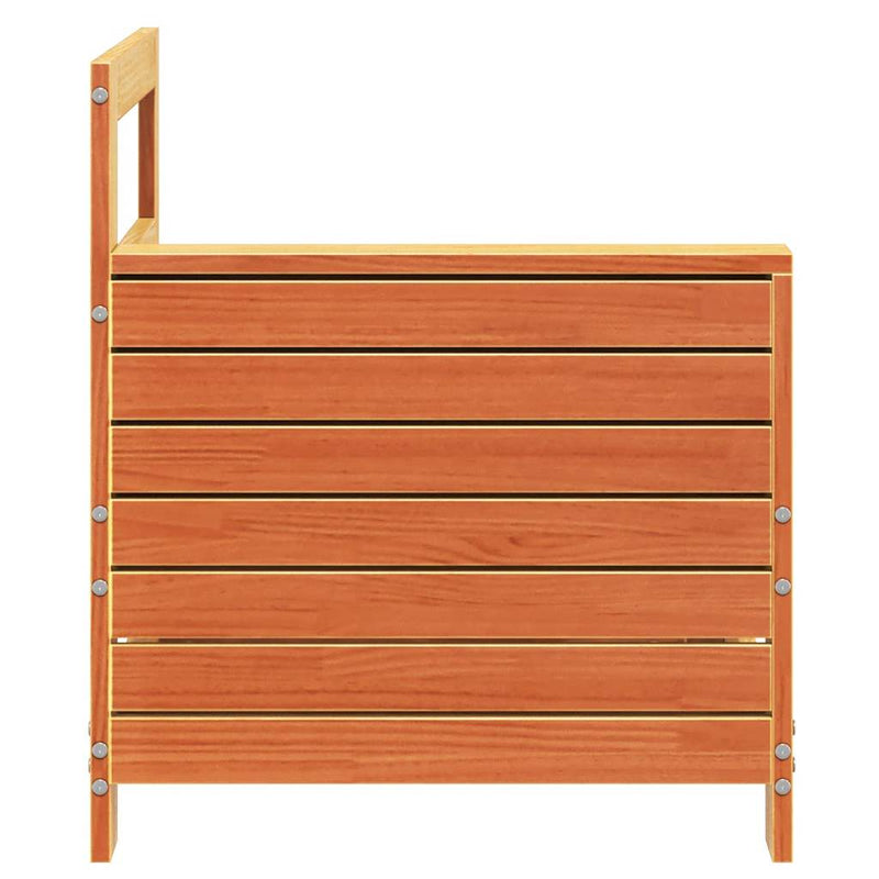 Canapea cu cotieră de grădină maro 69x62x70,5 cm lemn masiv pin