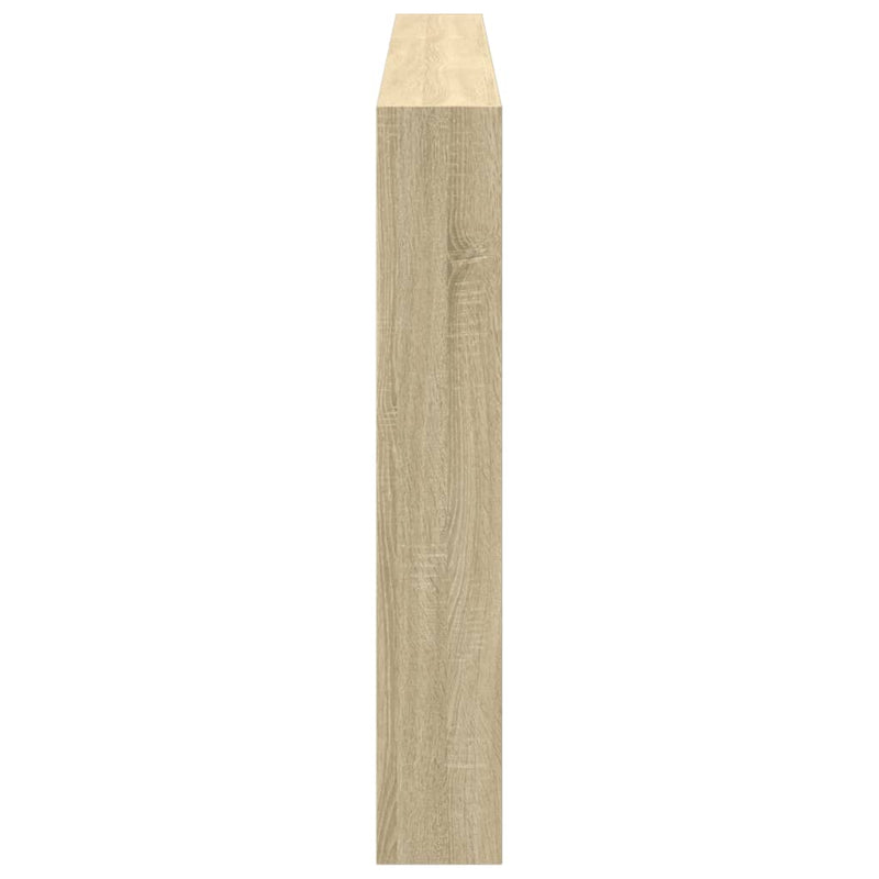 Tăblie de pat cu dulap și LED, stejar sonoma, 200x17x102 cm
