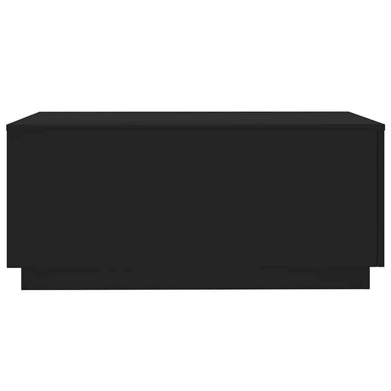 Măsuță de cafea cu lumini LED, negru, 90x50x40 cm