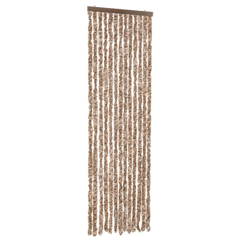 Perdea pentru insecte, bej și maro închis, 56x185 cm, chenille