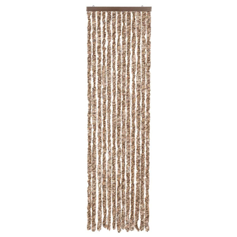 Perdea pentru insecte, bej și maro închis, 56x185 cm, chenille
