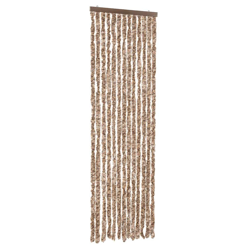Perdea pentru insecte, bej și maro închis, 56x200 cm, chenille